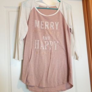 3/4 sleeve sleep shirt